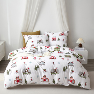 Bedding 160 x 200 3pc Cotton Satin Skiing