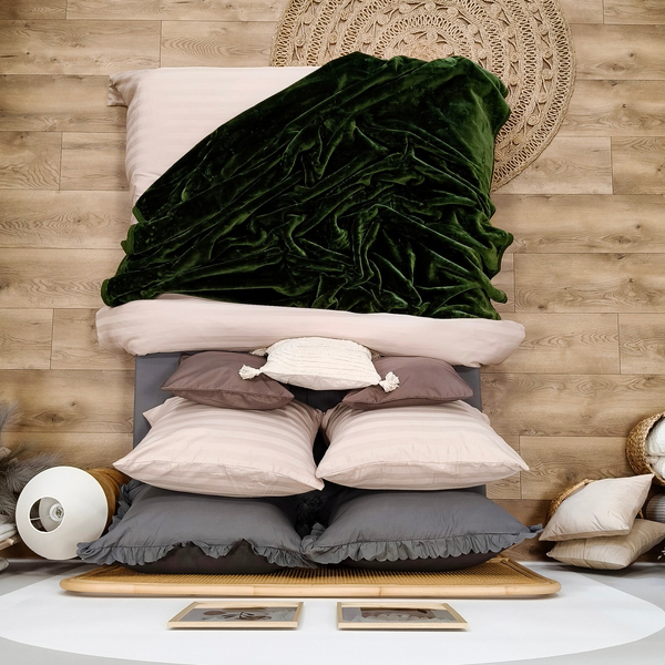 Koc 200 x 220 Akrylowy Jednolity Ciepły Yasemin 10