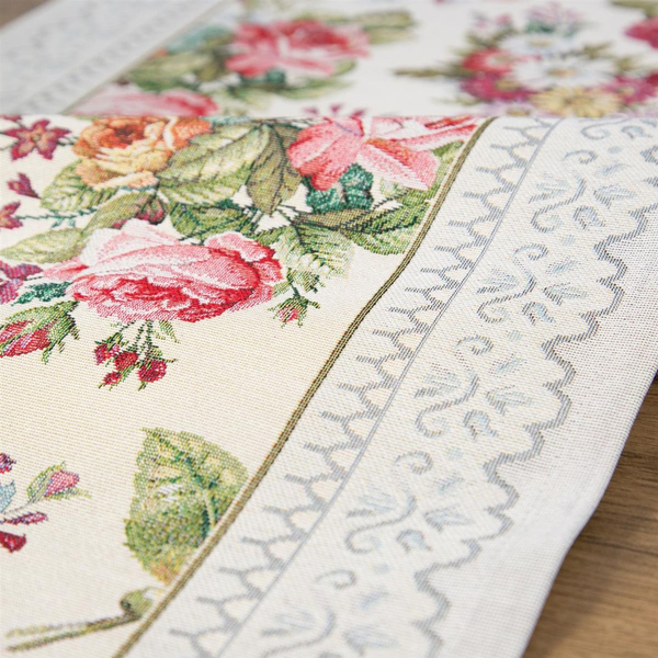 100 x 100 Decorative Tapestry Tablecloth 1175 Silver