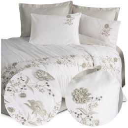 Bedding 200 x 220 6pcs Satin Embroidered 3D Omer 08