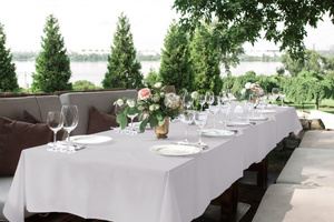 Tablecloth 150x350 Stainproof Classic Savio Grey