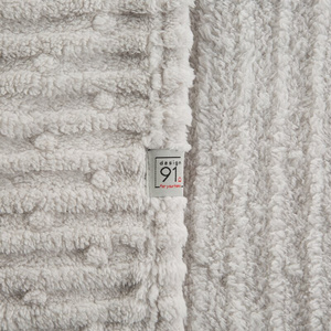 Blanket 170 x 210 Microfiber Embossed Lisa Silver