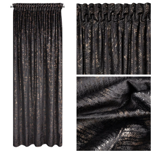 Curtain 135 x 270 Decorative Velvet Tulia Black