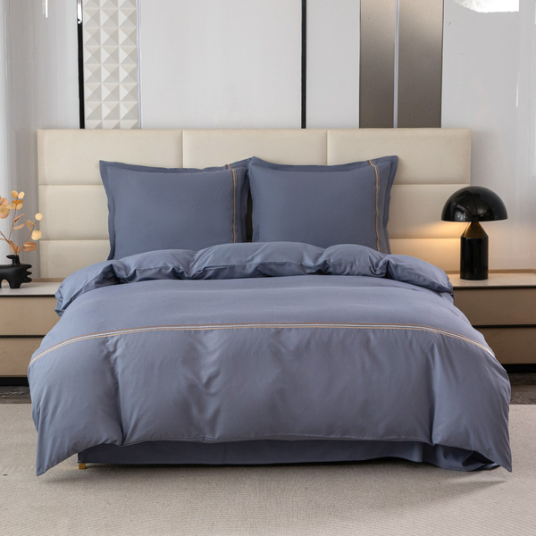 Pościel 200 x 220 3cz Gładka Z Haftem Lumera 12