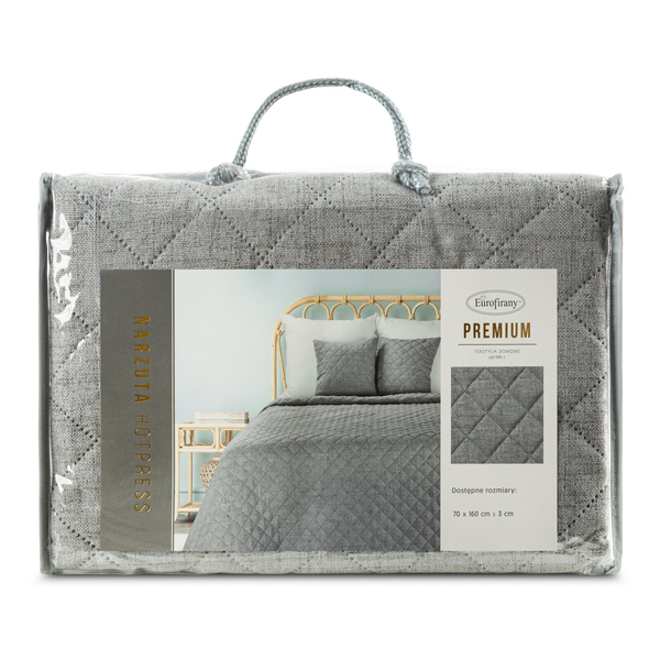 Bedspread 70 x 160 Quilted Len1 Steel