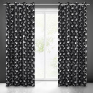 Curtain 135 x 250 Decorative Blackout Clara1 Black