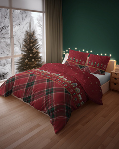 Bedding 140 x 200 2pcs Christmas Flannel Cotton Laura 4940B