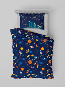 Pościel 160 x 200 Młodzieżowa nr 451 Kosmos