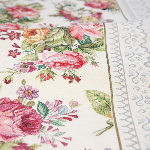 100 x 100 Decorative Tapestry Tablecloth 1175 Silver