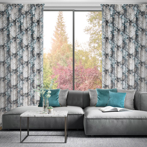 Curtain 140 x 270 Decorative Lucia Cream+Blue