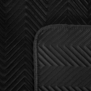 Sofia Black Decorative Velour Bedspread 220 x 240