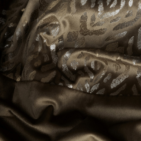 Zasłona 140 x 250 Dekoracyjna Liza Beż+Złoty