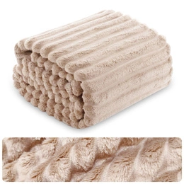 Blanket 160 x 200 Microfiber Stamped Stripes Nuvio 05