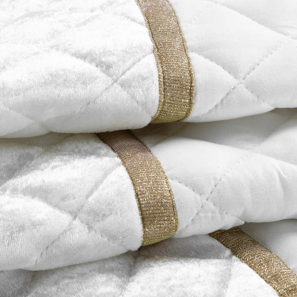 Bedspread 220 x 240 Decorative Kristin White