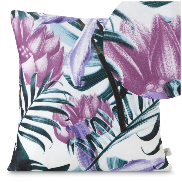 Poszewka 40 x 40 Dekoracyjna Malibu Biel+C.Ziel