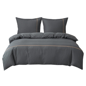 Pościel 160 x 200 3cz Gładka Z Haftem Lumera 09