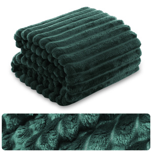 Koc 160 x 200  Mikrofibra Tłoczona Pasy Nuvio 10