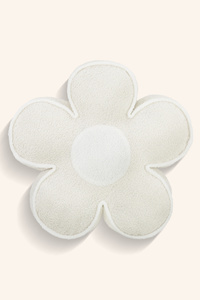 Pillow 50 x 15 Decorative Flower Boucle Beige