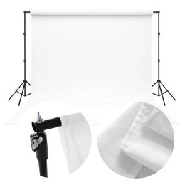 Tło 300 x 600 Fotograficzne Materiałowe Białe Gen