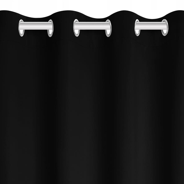 Zasłona 140 x 250 Blackout Przelotki Hold Czarny