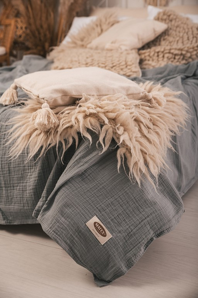 240 x 210 Decorative Muslin Bedspread 44