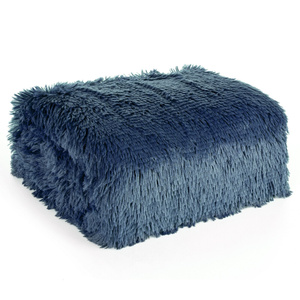 Blanket 70 x 160 Double-sided Fur Tifany1 Navy Blue