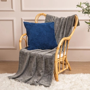 70 x 150 Plush Microfiber Willy Graphite Blanket
