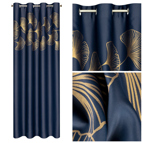 Zasłona Gotowa 140 x 250 Przelotka Harmony Granat