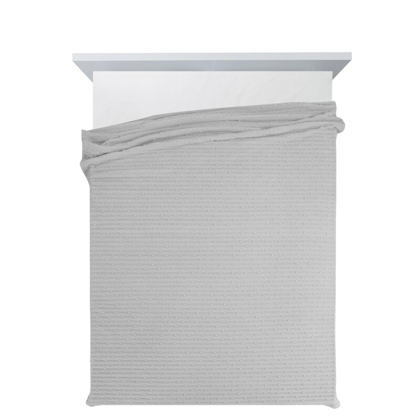 Koc 170 x 210 Mikrofibra Tłoczona Lisa Srebrny