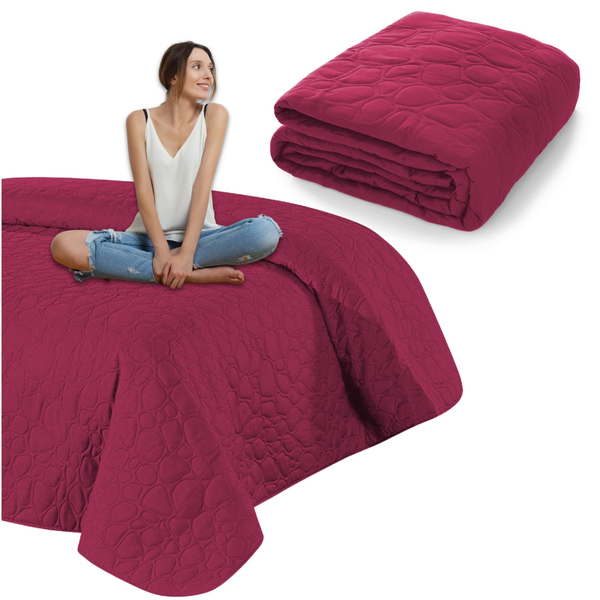 Bedspread 170 x 210 Embossed Microfiber Nicole 19