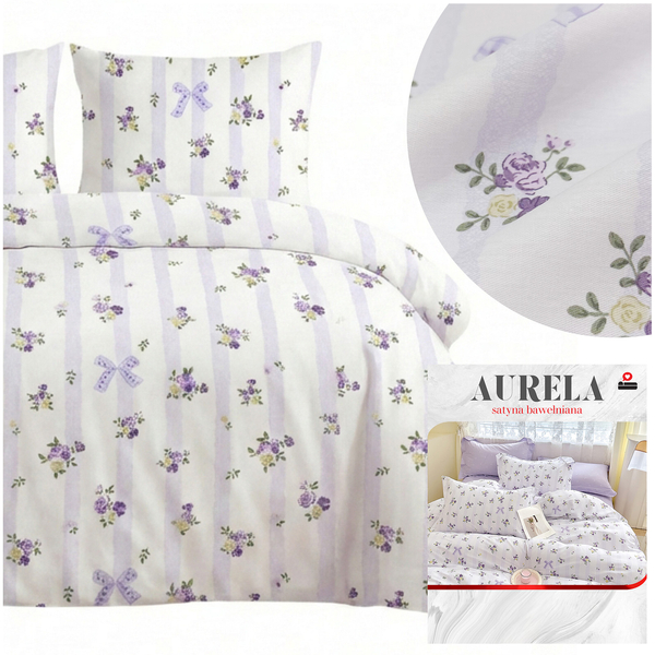 Pościel 160 x 200 3cz Satyna Bawełniana Aurela 02