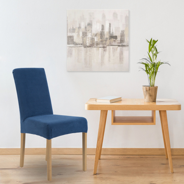 Chair Cover Smooth 35x55x30 Pokr03 Navy Blue