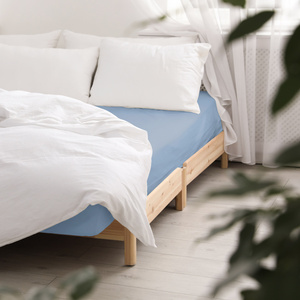 Bed sheet 160 x 200 with elastic Satin Anthem 015