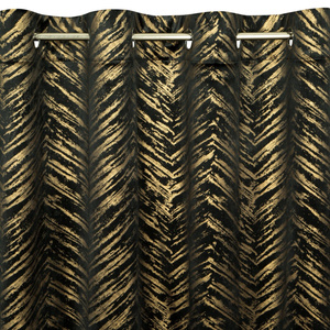 Curtain 140 x 250 Decorative Velvet Sara Black+Gold