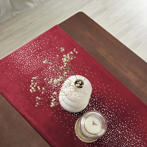 Runner 60 x 120 Decorative Velvet Shiny Red