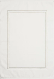 Bathroom Rug 50 x 70 Cotton Olivia 01 White