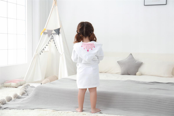 Children's Bathrobe with Hood M 120 Princess