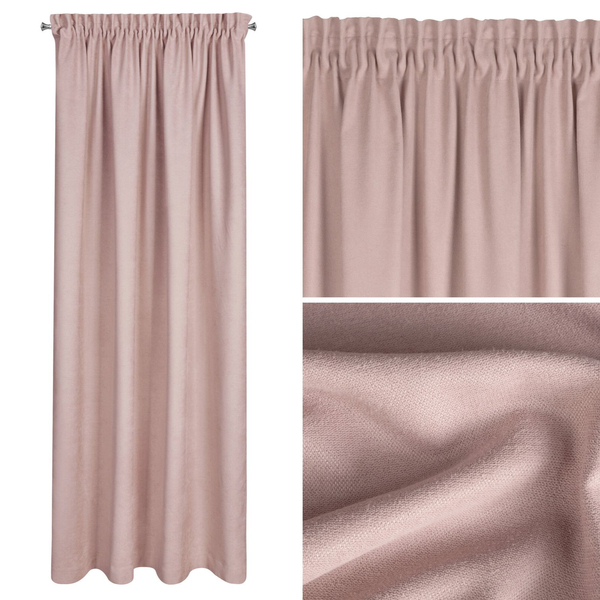 Zasłona 140 x 270 Dekoracyjna Avinion 3 Pudrowy