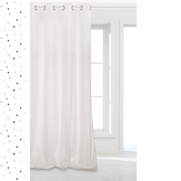 Zasłona 140 x 250 Dekoracyjna Velvet Soft Biały