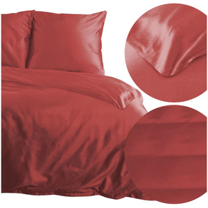 Bedding 220 x 200 3pc Satin Nova3 Red