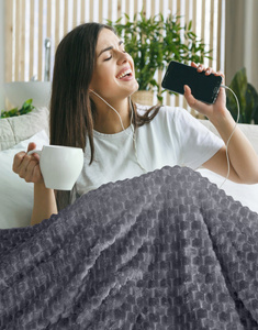 Blanket 170 x 210 Microfiber Design Cindy6 Steel