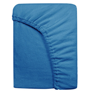 Terry sheet with elastic 017_D Cornflower 80x160