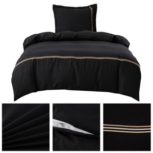 Pościel 140 x 200 2cz Gładka Z Haftem Lumera 08