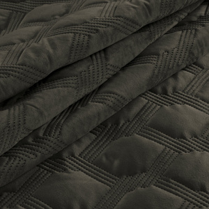 Quilted Velvet Bedspread 220 x 240 Sofia5 Steel