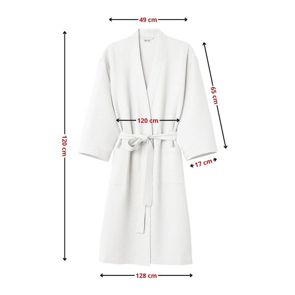 Szlafrok Gofer Bawełna Unisex Vizzy L 01 Biały