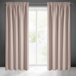 Blackout Logan Tape Curtain 140 x 270 Powdery