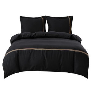 Pościel 160 x 200 3cz Gładka Z Haftem Lumera 08