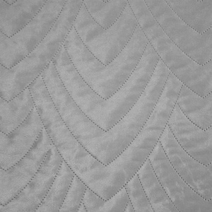 Quilted 220 x 240 Velvet Luiz6 Silver Bedspread