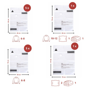 Zestaw Worków Próżniowych Na Ubrania Pościel Tekstylia 12 szt Noah
