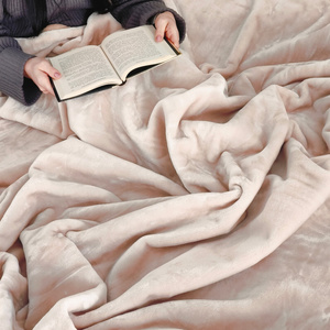 Blanket 160 x 200 Acrylic Solid Warm Yasemin 06